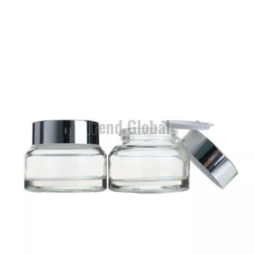 Clear Slant Shoulder Glass Jar