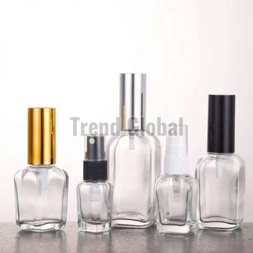 Clear Square Glass Dropper Bottle