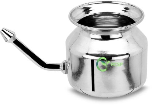 RCSP Stainless Steel Silver Neti Pot