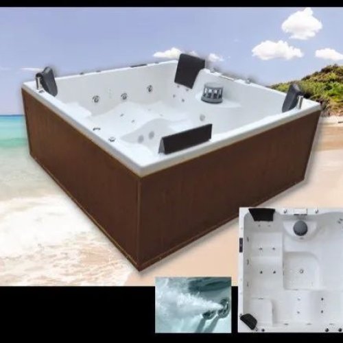 4 Seater Square Jacuzzi Bathtub