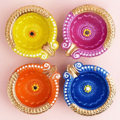 Clay Diya Set