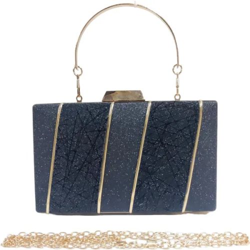 Blue Shinny Resin Clutch Bag