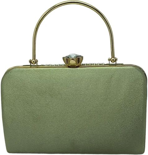 Plain Green Resin Clutch Bag