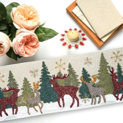 Handmade Beaded Table Runner