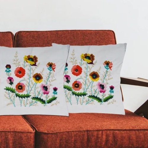Handmade Multicolor Spring Cushion Covers