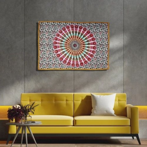 Pink Lotus Handcrafted Wall Hanging