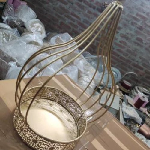 Golden Metal Cage Hamper