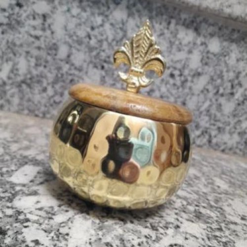Golden Metal Dry Fruit Jar