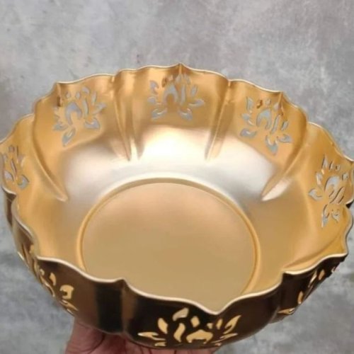 Golden Metal Lotus Urli