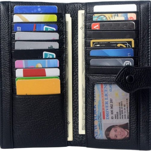 Ladies Cow Nappa Leather Trendy Clutch Wallet