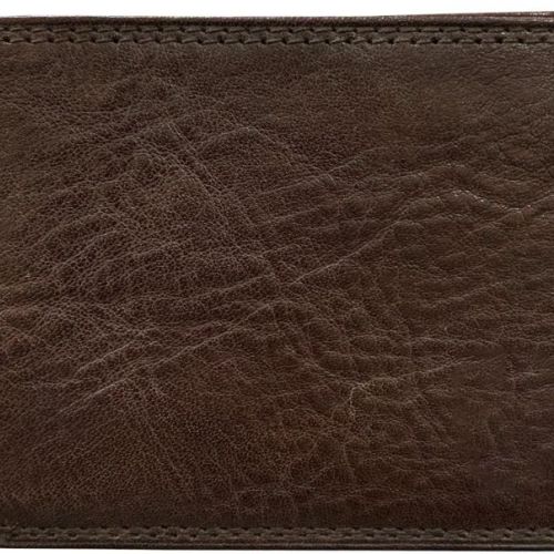 Mens Antique Buffalo Crackle Leather Bifold Wallet