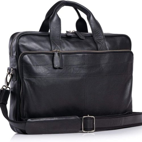 Mens Hunter Leather Cross Body Laptop Bag