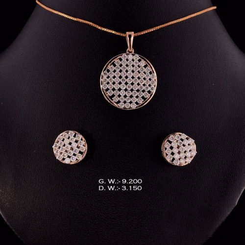 PS173P Ladies Diamond Pendant Set