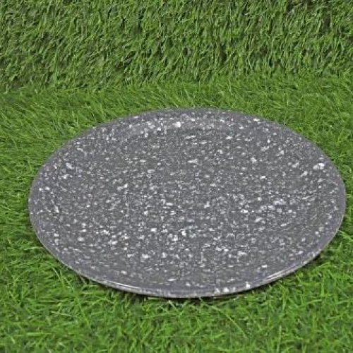 Melamine Black Printed Dinner Plate