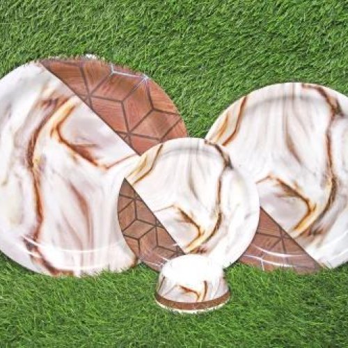 Melamine Abstract Printed Plate Set