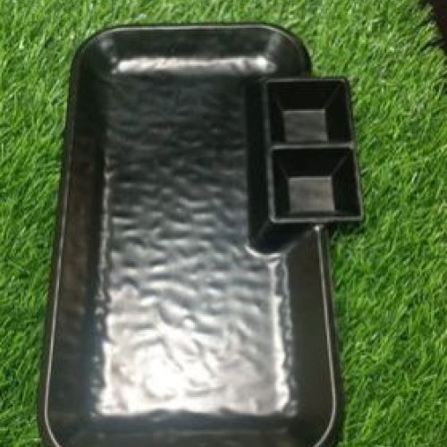 Melamine Black Tikka Platter