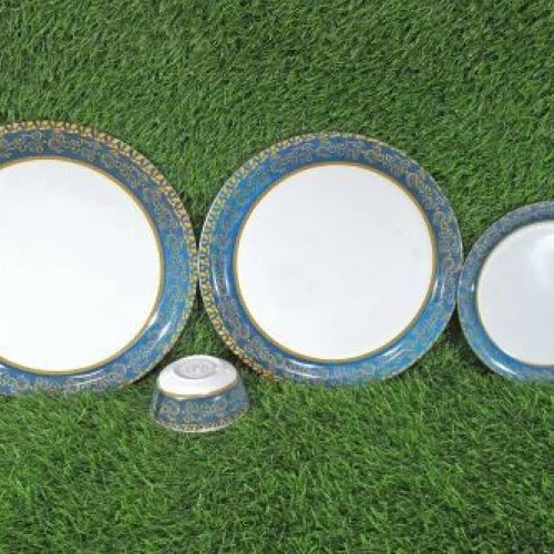 Melamine Blue Antique Printed Plate Set