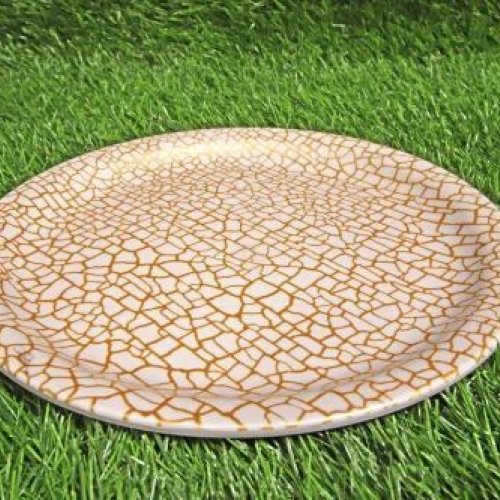 Melamine Crack Printed Dinner Plate