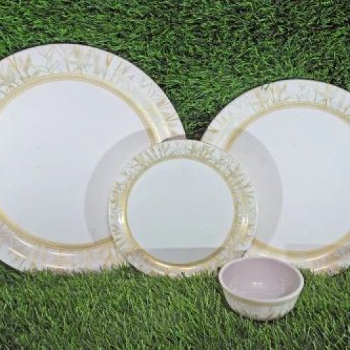 Melamine Golden Antique Printed Plate Set