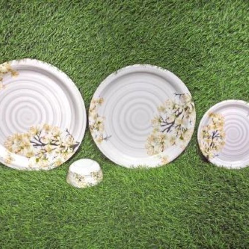 Melamine Spiral Printed Plate Set