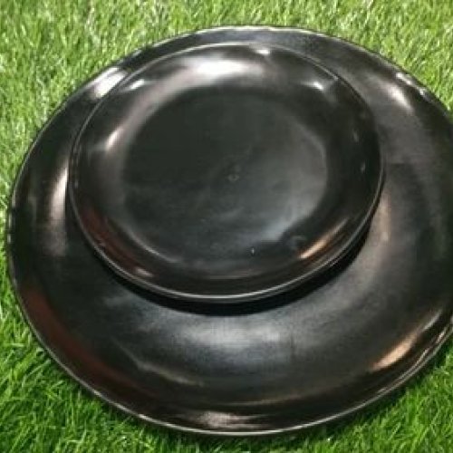 Melamine Matt Black Dinner Plate Set