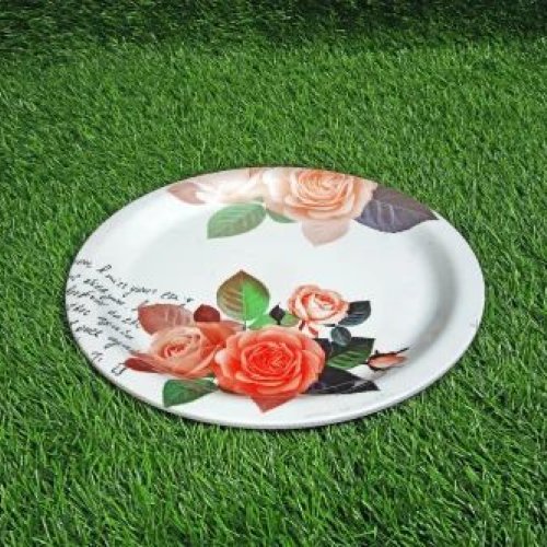 Melamine Multicolor Floral Printed Dinner Plate