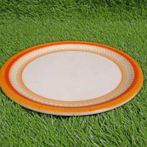 Melamine Red Abstract Printed Dinner Plate