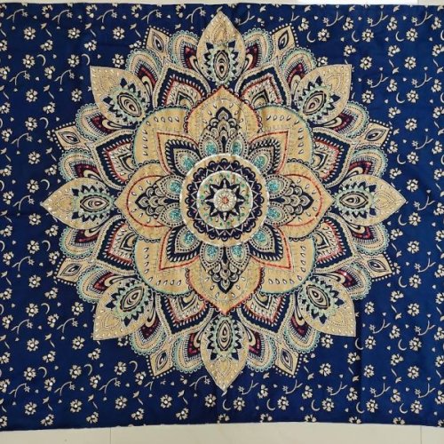 Handmade Beaded Mandala Tapestry Wall Hanging