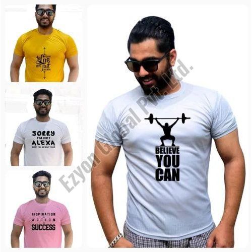 mens round neck printed t-shirt