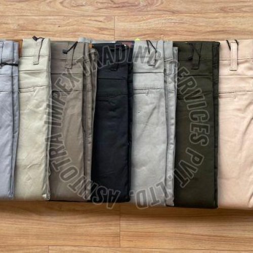 Multicolor Men Cotton Trouser