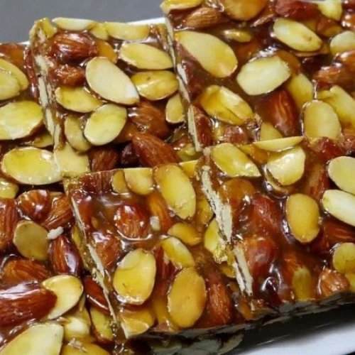 Jaggery Almond Chikki