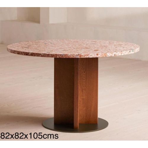 82x82x105 Cms Round Wooden Table