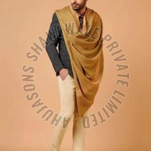 Mens Embroidered Pashmina Shawl