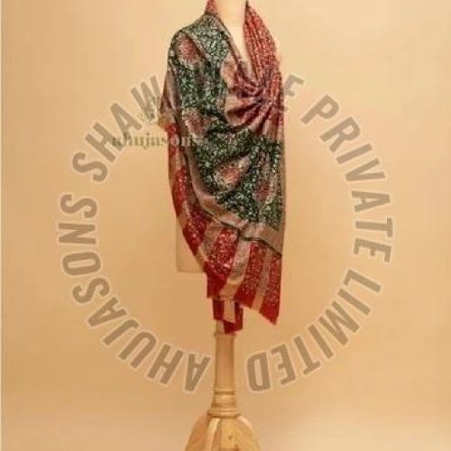 SKU AS01302825 Kalamkari Pashmina Shawl