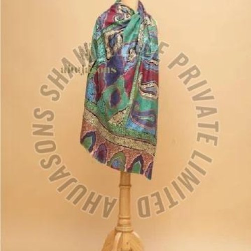 SKU AS01366610 Kalamkari Pashmina Shawl