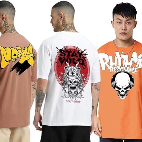 Mens Printed Oversized Cotton T-Shirt