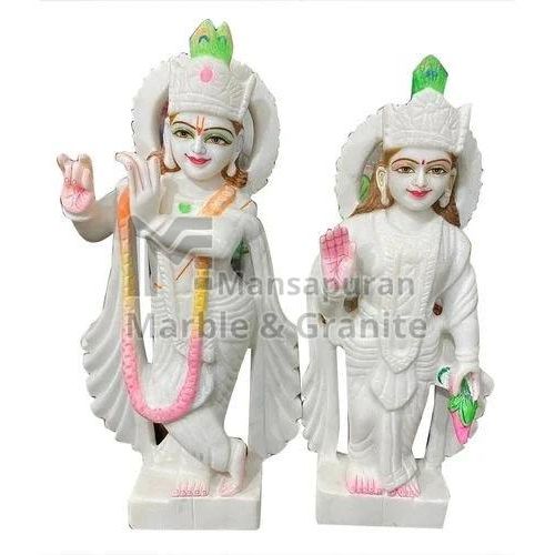 2 Feet Marble Radha Krishna Statue