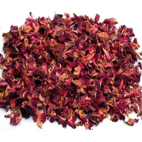 dried red rose petals