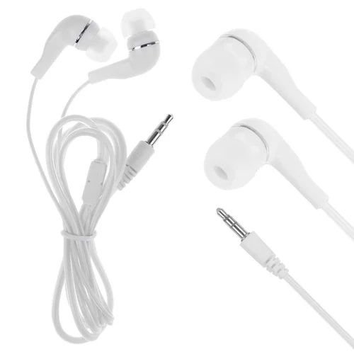 White Mobile Earphones