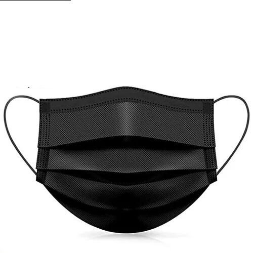 3 Ply Disposable Black Face Mask
