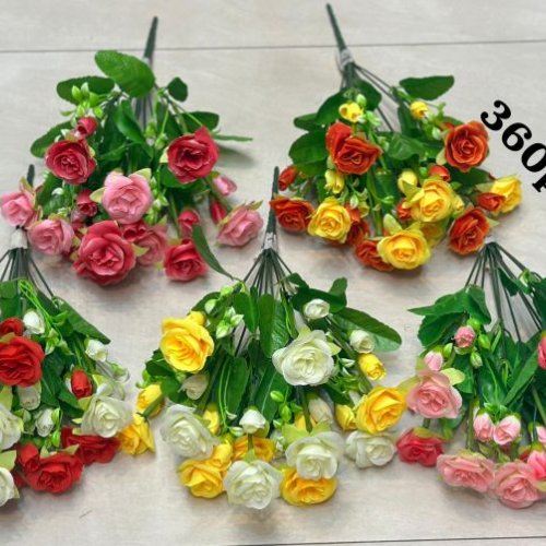 Artificial Green Pipe Rose Bunch