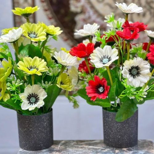 Artificial Green Popi Flower Arrangement