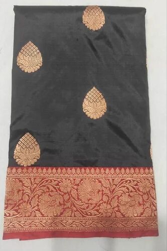 Black Pure Banarasi Silk Saree
