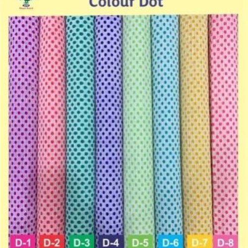 Colour Dot Crepe Paper Rolls