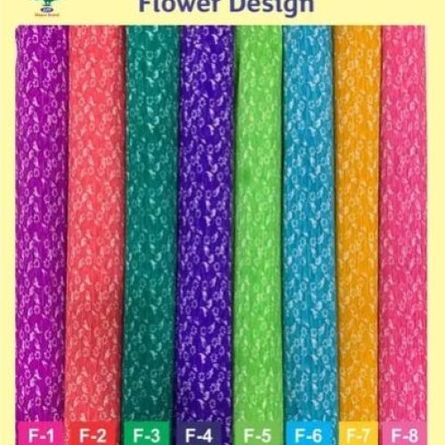 Flower Design Crepe Paper Rolls