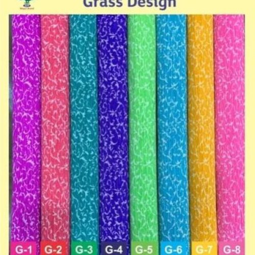 Grass Design Crepe Paper Rolls