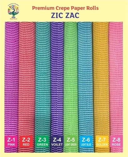 Zic Zac Crepe Paper Rolls