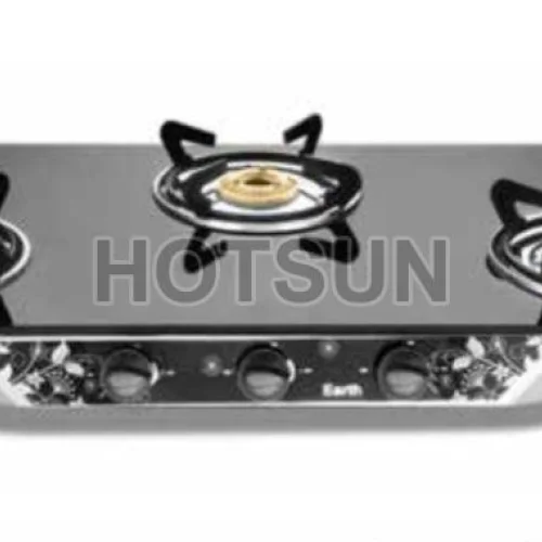Three Burner Glass Top Gas Stove