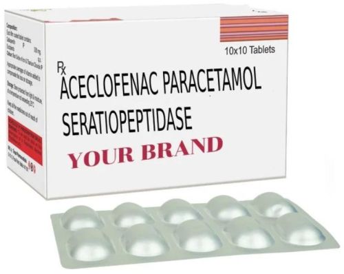 Aceclofenac Paracetamol Serratiopeptidase Tablet
