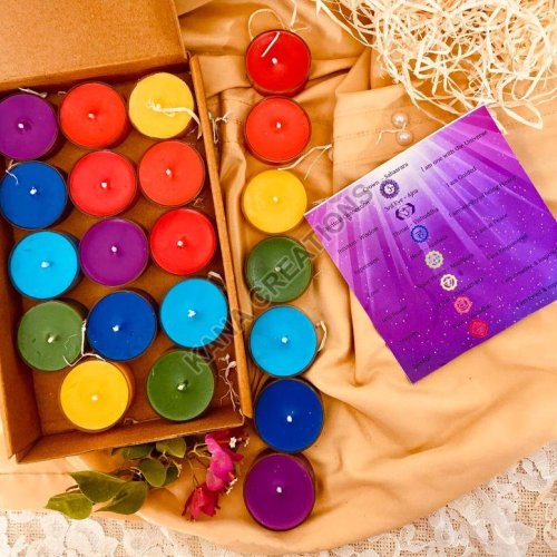 Chakra Soy T Light Candles